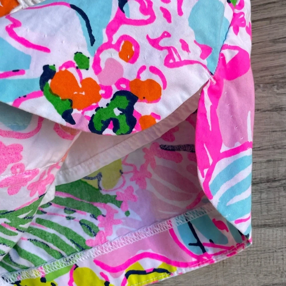 Lilly Pulitzer X Target Floral Shift Dress Pink/Green/Blue Sleeveless SZ Kids L